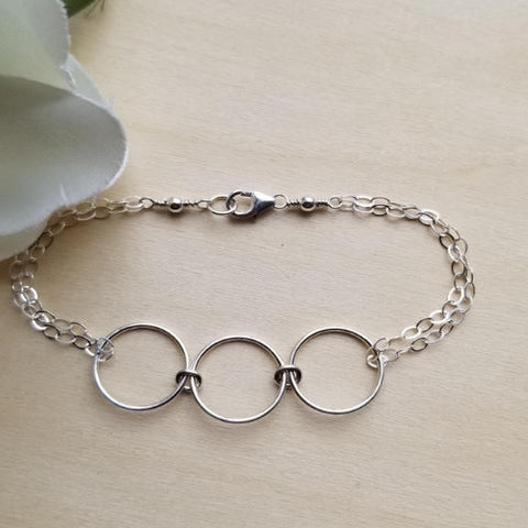 sterling silver eternity bracelet, gift for sister, Fabulous Creations Jewelry, gift for her