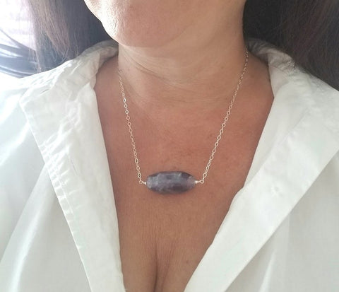 One of a kind gemstone necklace, Fluorite Necklace for Women