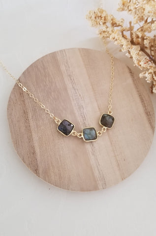 Handmade Gemstone Necklace, Labradorite Necklace, Gift for Her