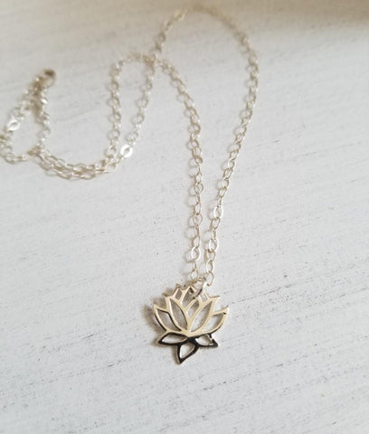 gift for women, best friend gift, Fabulous Creations Jewelry, lotus flower charm necklace