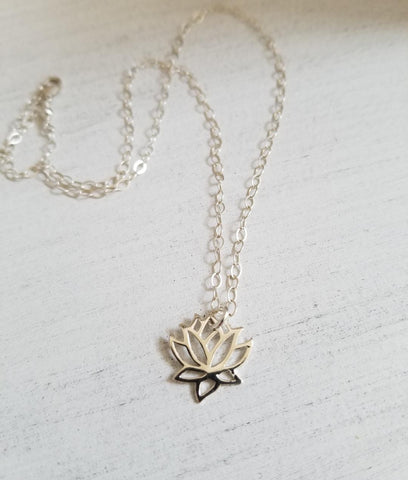 gift for women, best friend gift, Fabulous Creations Jewelry, lotus flower charm necklace