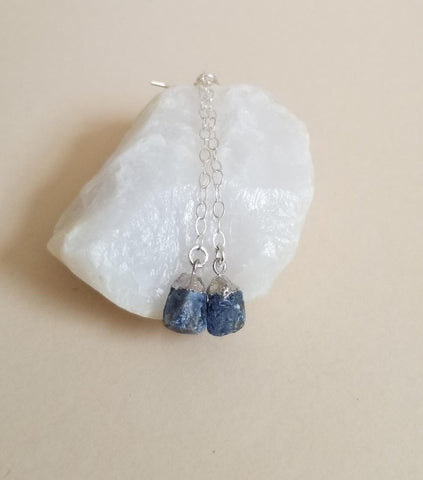 Virgo, gift for best friend, Dainty Sapphire earrings, boho stone jewelry