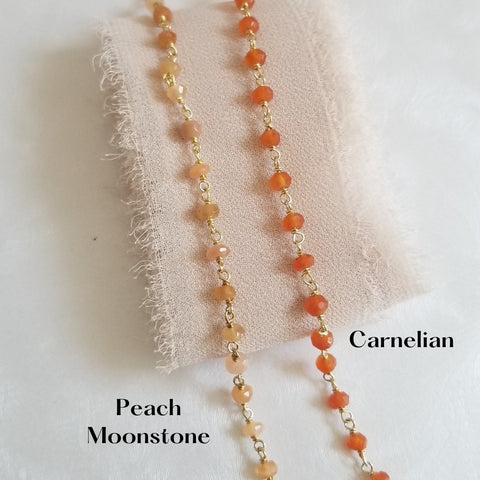 Beaded Y Necklace, Carnelian and Raw Amethyst Boho Necklace