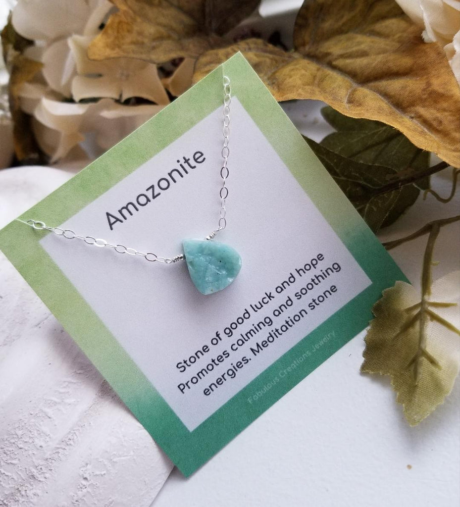 Raw sale amazonite necklace