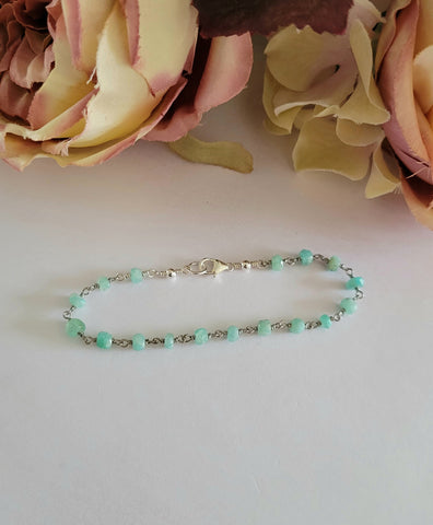 Dainty Amazonite Beaded Bracelet