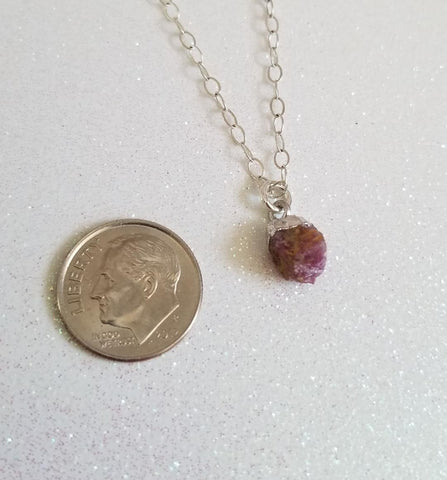 Delicate Raw Peridot Necklace, Birthday Gift Idea