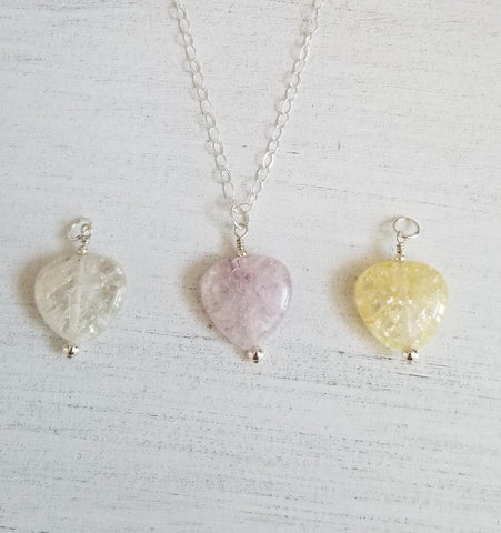 Flower Girl Gift, Heart Necklace