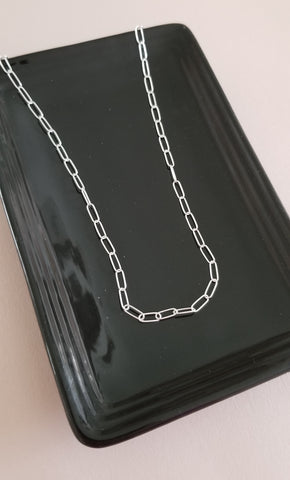 Wide link necklace, Paperclip chain, Layering necklaces, gift for her